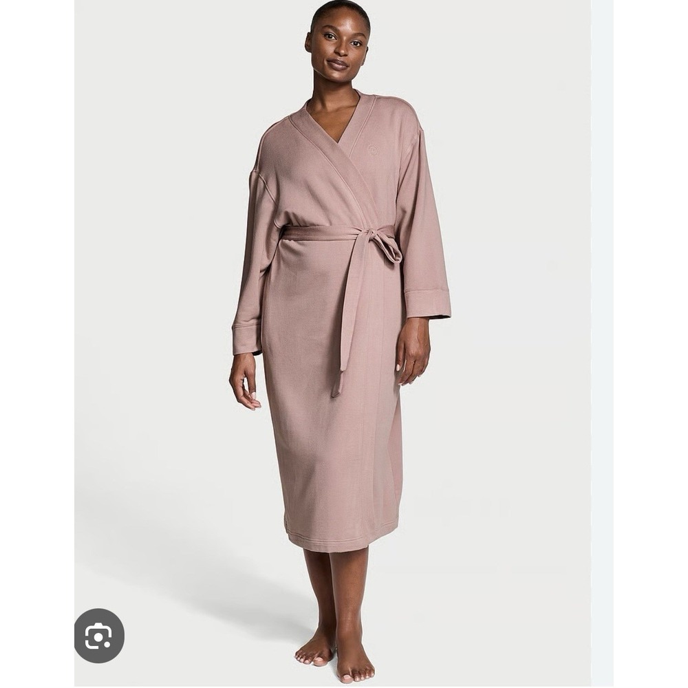 Victoria's Secret Long‎ Brushed Modal Fleece Robe Size Medium/ Large M/L NEW $79